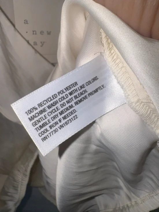 a new day Cream Ruffle-Front Satin Blouse - Picture 8 of 8